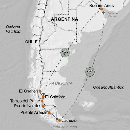 Argentina y chile   + Traves�a de la Patagonia y Torres del  Paine 