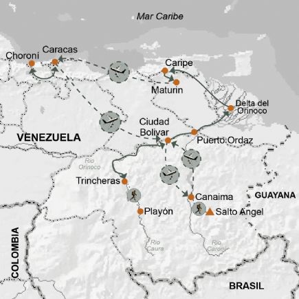 Venezuela + R�o Caura, Canaima, Delta del Orinoco y Caribe