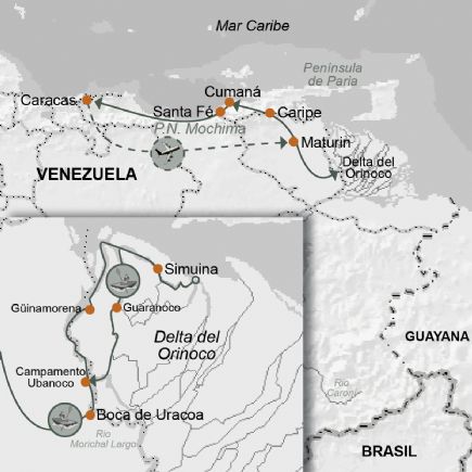 Venezuela + Delta del Orinoco en kayak y Caribe