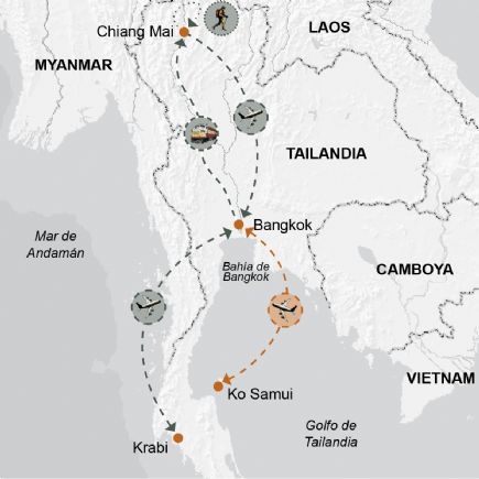 Tailandia + Bangkok, Trek de las minor�as �tnicas y playas del sur