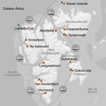 �rtico + Crucero de expedici�n al archipielago de Svalbard. 